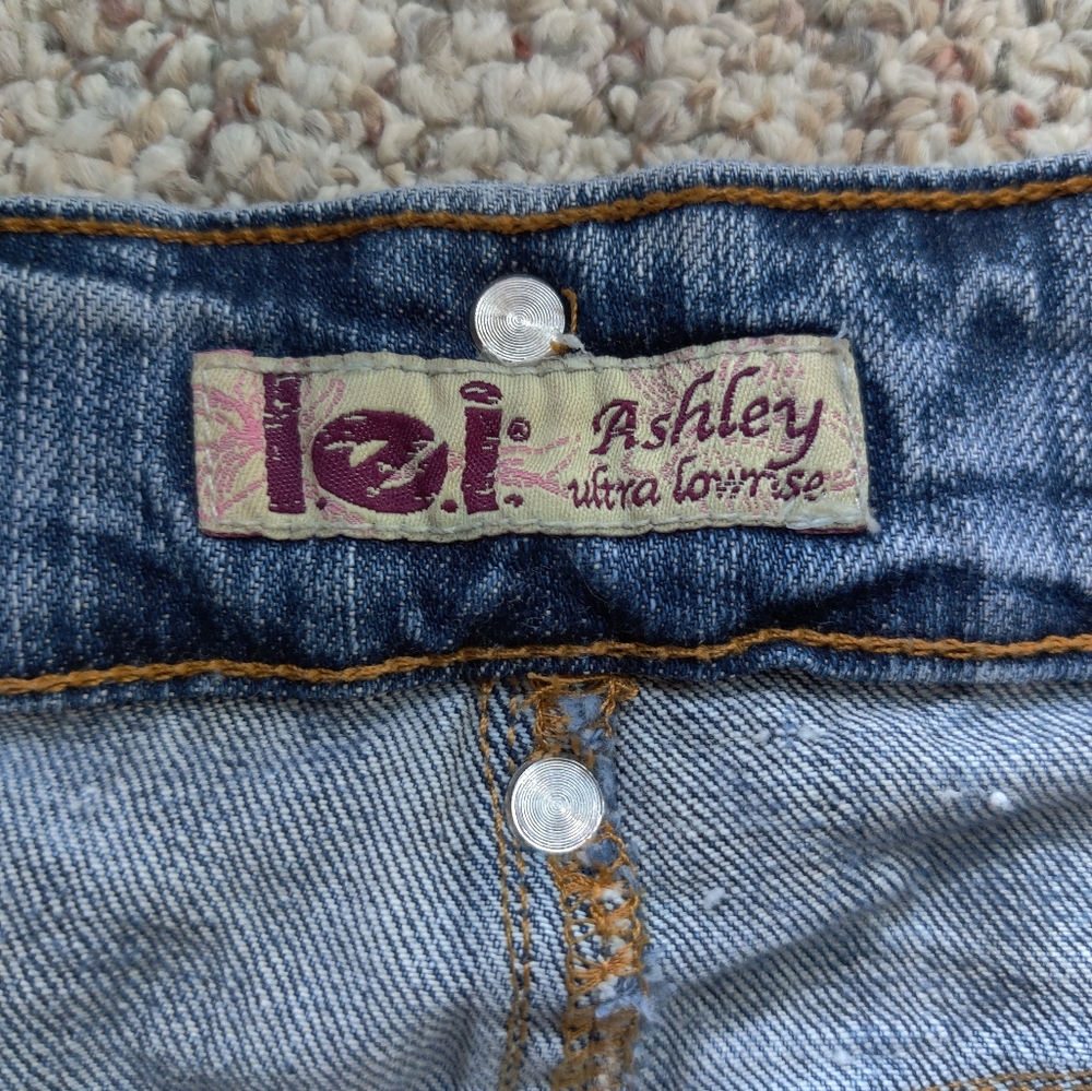 L.E.I. Y2K Vintage Denim Skirt Size 17 - Picture 4 of 7
